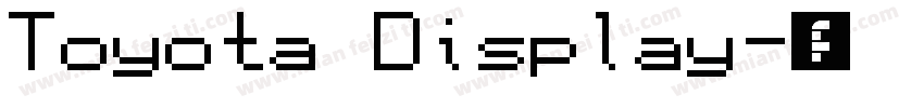 Toyota Display字体转换
